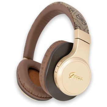 Слушалки Guess Bluetooth headphones GUBH604GEMW, 4G Script, Brown