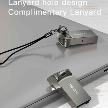 Yesido - Card Reader (GS20) - USB към TF Card, Aluminium Alloy, 480Mbps - Grey