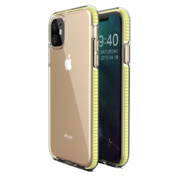 Калъф Spring Case clear TPU gel за iPhone 11, Жълт