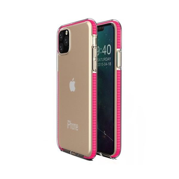 Калъф Spring Case clear TPU gel за iPhone 11 Pro Max, Розов