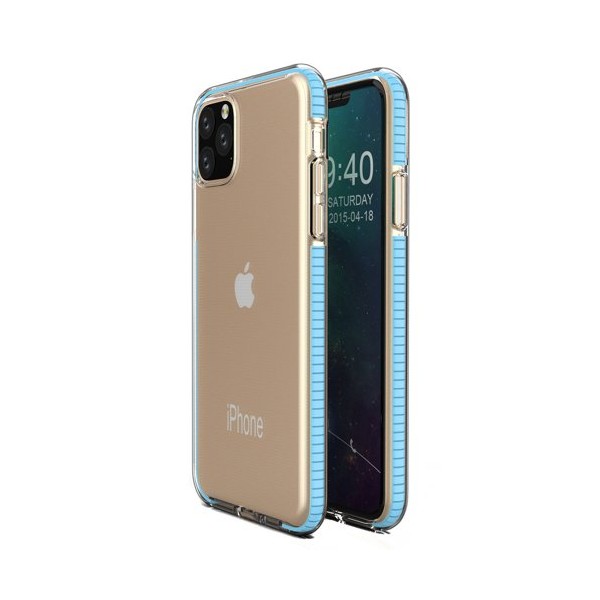 Калъф Spring Case clear TPU gel за iPhone 11 Pro  Max, Светло син