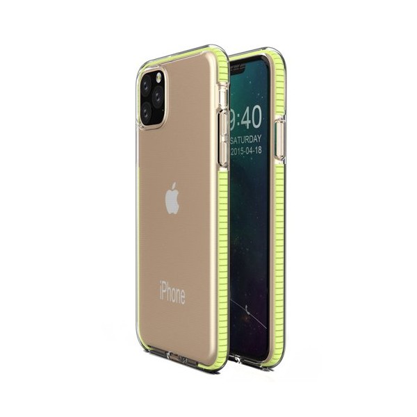 Калъф Spring Case clear TPU gel за iPhone 11 Pro Max, Жълт