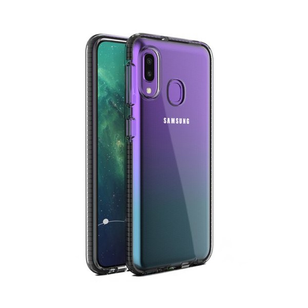 Калъф Spring Case clear TPU gel за Samsung Galaxy A20e, Черен