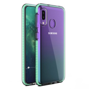 Калъф Spring Case clear TPU gel за Samsung Galaxy A20e, Зелен