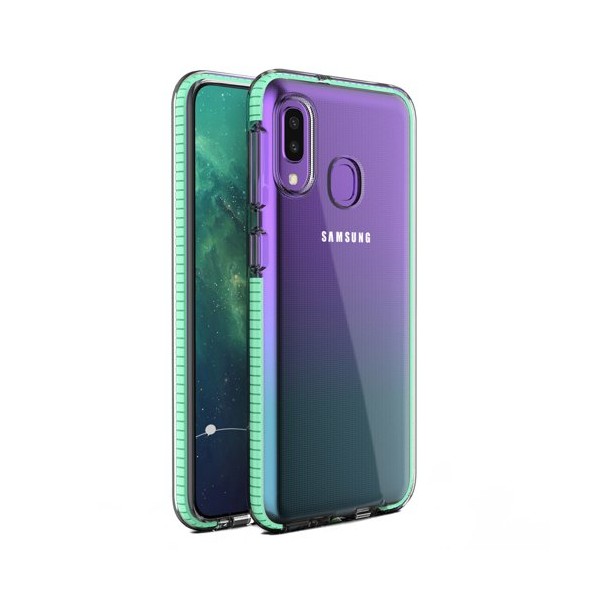 Калъф Spring Case clear TPU gel за Samsung Galaxy A20e, Зелен