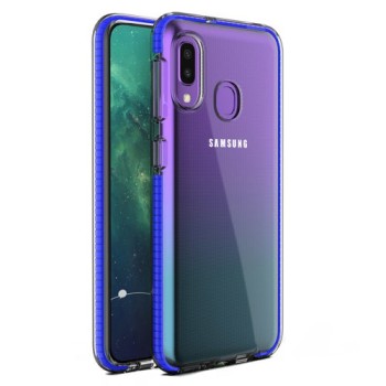 Калъф Spring Case clear TPU gel за Samsung Galaxy A20e, Тъмно син