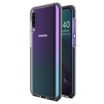 Калъф Spring Case clear TPU gel за Samsung Galaxy A50, Черен