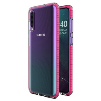 Калъф Spring Case clear TPU gel за Samsung Galaxy A50, Розов