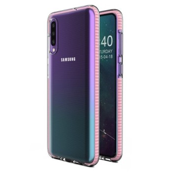 Калъф Spring Case clear TPU gel за Samsung Galaxy A50, Светло розов