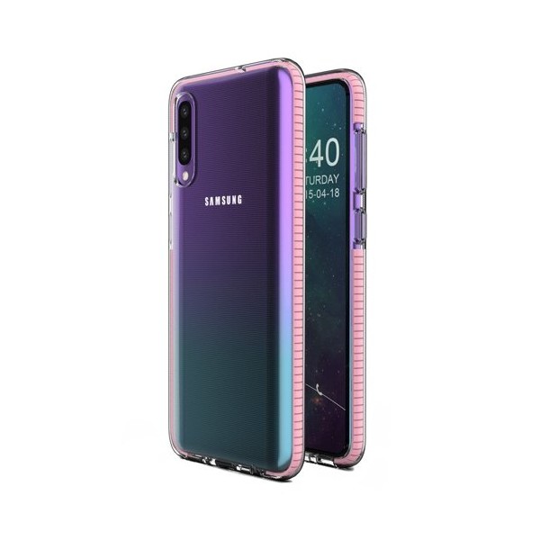 Калъф Spring Case clear TPU gel за Samsung Galaxy A50, Светло розов