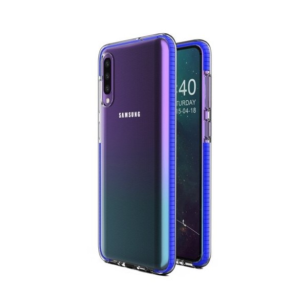Калъф Spring Case clear TPU gel за Samsung Galaxy A50, Тъмно син