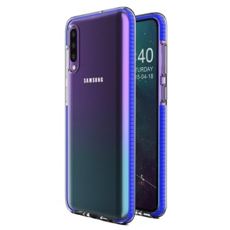 Калъф Spring Case clear TPU gel за Samsung Galaxy A50, Тъмно син