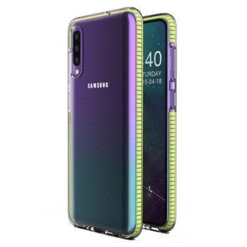 Калъф Spring Case clear TPU gel за Samsung Galaxy A50, Жълт