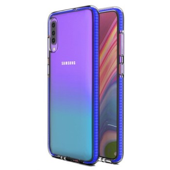Калъф Spring Case clear TPU gel за Samsung Galaxy A70, Тъмно син