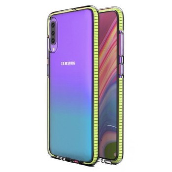 Калъф Spring Case clear TPU gel за Samsung Galaxy A70, Жълт