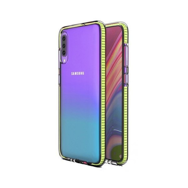 Калъф Spring Case clear TPU gel за Samsung Galaxy A70, Жълт