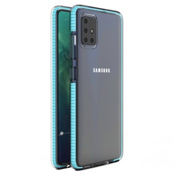 Калъф Spring Case clear TPU gel за Samsung Galaxy A71, Светло син