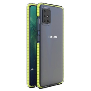 Калъф Spring Case clear TPU gel за Samsung Galaxy A71, Жълт
