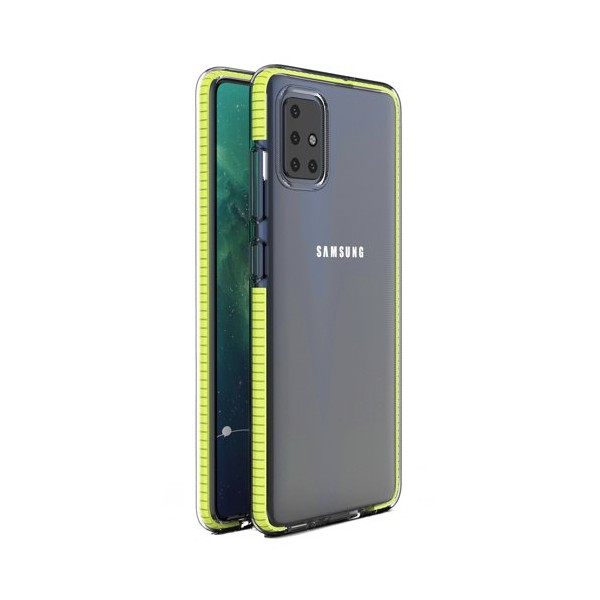 Калъф Spring Case clear TPU gel за Samsung Galaxy A71, Жълт