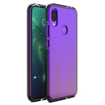 Калъф Spring Case clear TPU gel за Huawei P Smart 2019, Черен