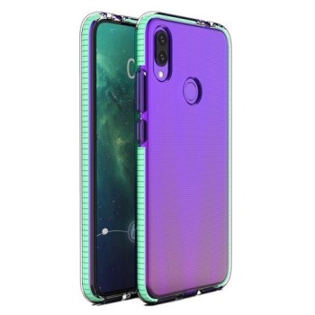 Калъф Spring Case clear TPU gel за Huawei P Smart 2019, Зелен