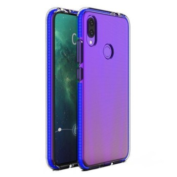 Калъф Spring Case clear TPU gel за Huawei P Smart 2019, Тъмно син