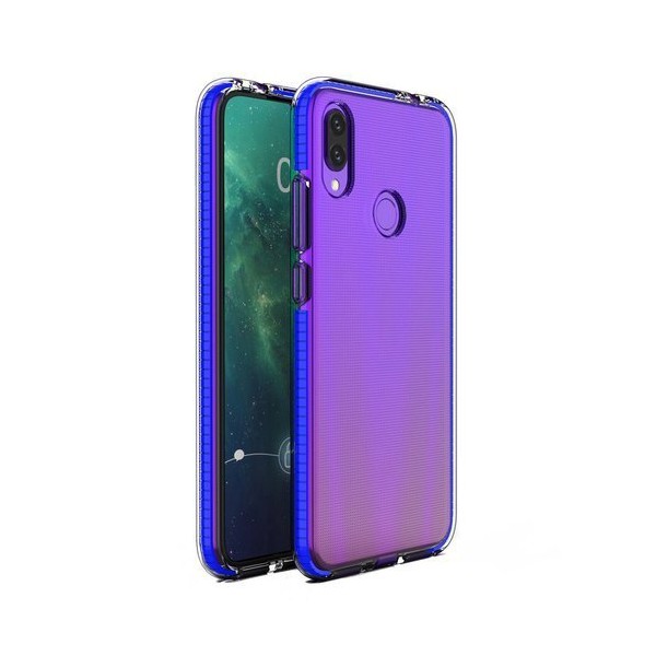 Калъф Spring Case clear TPU gel за Huawei P Smart 2019, Тъмно син