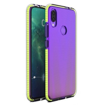 Калъф Spring Case clear TPU gel за Huawei P Smart 2019, Жълт