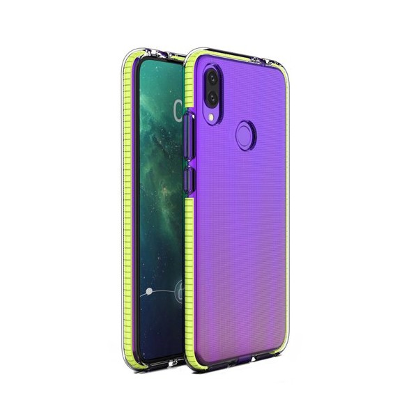 Калъф Spring Case clear TPU gel за Huawei P Smart 2019, Жълт