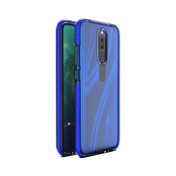 Калъф Spring Case clear TPU gel за Huawei Mate 20 Lite, Тъмно син