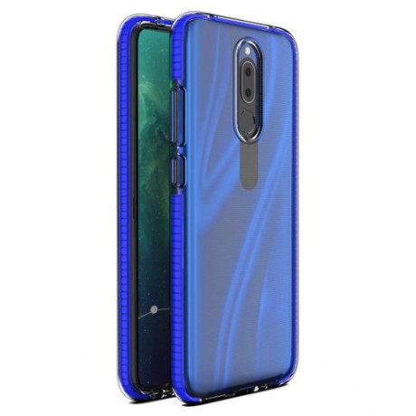 Калъф Spring Case clear TPU gel за Huawei Mate 20 Lite, Тъмно син