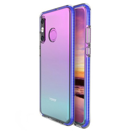 Калъф Spring Case clear TPU gel за Huawei P30 Lite, Тъмно син