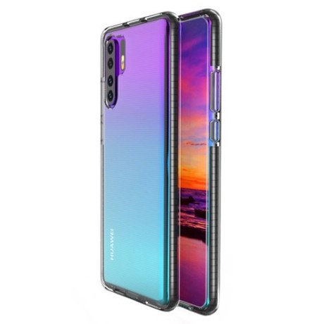 Калъф Spring Case clear TPU gel за Huawei P30 Pro, Черен