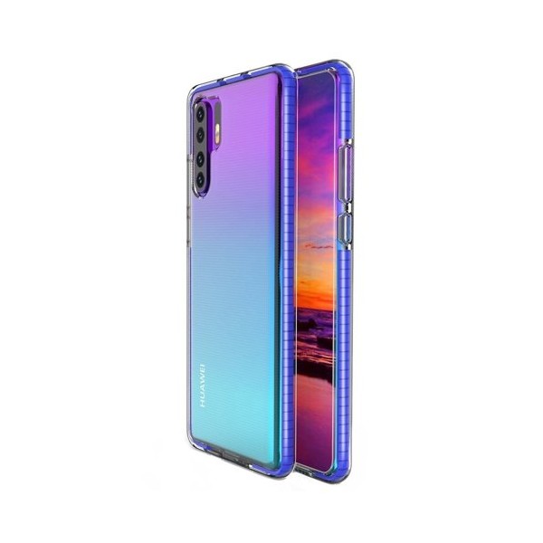 Калъф Spring Case clear TPU gel за Huawei P30 Pro, Тъмно син