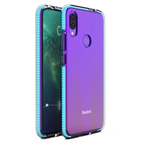 Калъф Spring Case clear TPU gel за Xiaomi Redmi Note 7, Светло син