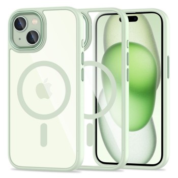 Калъф TECH-PROTECT Magmat Magsafe за iPhone 15, Green Clear