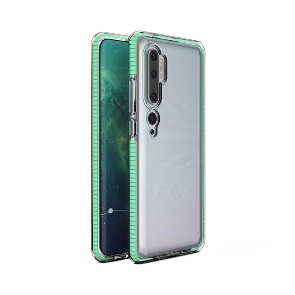 Калъф Spring Case clear TPU gel за Xiaomi Mi Note 10/Mi Note 10 Pro/Mi CC9 Pro, Зелен