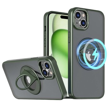 Калъф-Techsuit - MagSafe Ghost Holder Series - iPhone 15 - Matte Green
