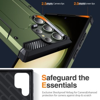 Калъф-Techsuit - Hybrid Armor Kickstand - Samsung Galaxy S24 Ultra - Green