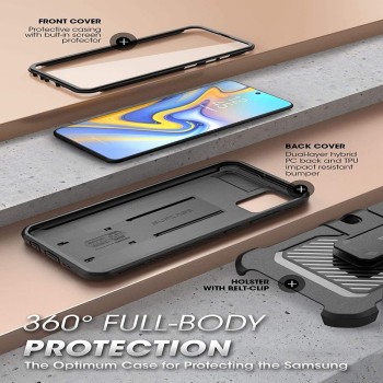 Удароустойчив хибриден кейс Supcase Unicorn Beetle Pro за Samsung Galaxy A51, Черен