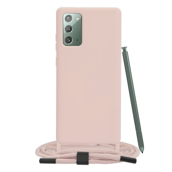 Калъф-Techsuit - Crossbody Lanyard - Samsung Galaxy Note 20 4G / Note 20 5G - Pink