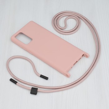 Калъф-Techsuit - Crossbody Lanyard - Samsung Galaxy Note 20 4G / Note 20 5G - Pink