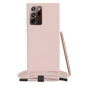 Калъф-Techsuit - Crossbody Lanyard - Samsung Galaxy Note 20 Ultra 4G / Note 20 Ultra 5G - Pink