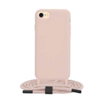 Калъф-Techsuit - Crossbody Lanyard - iPhone 7 / 8 / SE 2, SE 2020 / SE 3, SE 2022 - Pink