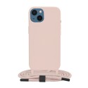 Калъф-Techsuit - Crossbody Lanyard - iPhone 13 - Pink