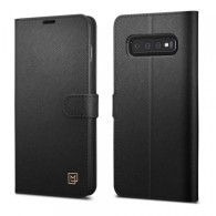 Spigen La Manon Wallet Saffiano Samsung Galaxy S10+ Plus, Black