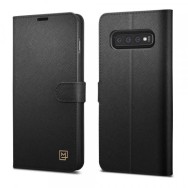 Spigen La Manon Wallet Saffiano Samsung Galaxy S10+ Plus, Black