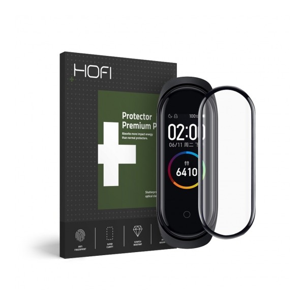 Стъклен протектор HOFI за Xiaomi Mi Band 4, Черен