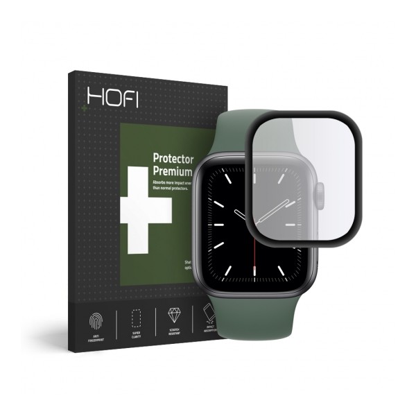 Стъклен протектор HOFI за Apple Watch 4/5 (44mm), Черен