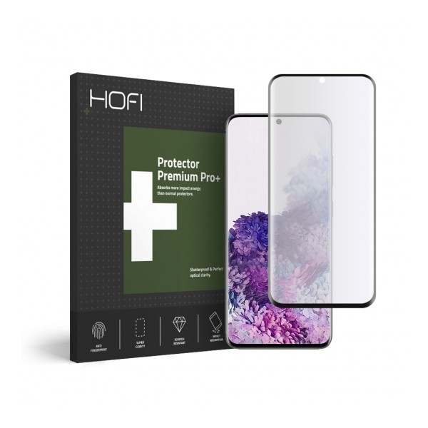 Стъклен протектор HOFI Ultraflex за Samsung Galaxy S20 Plus, Черен